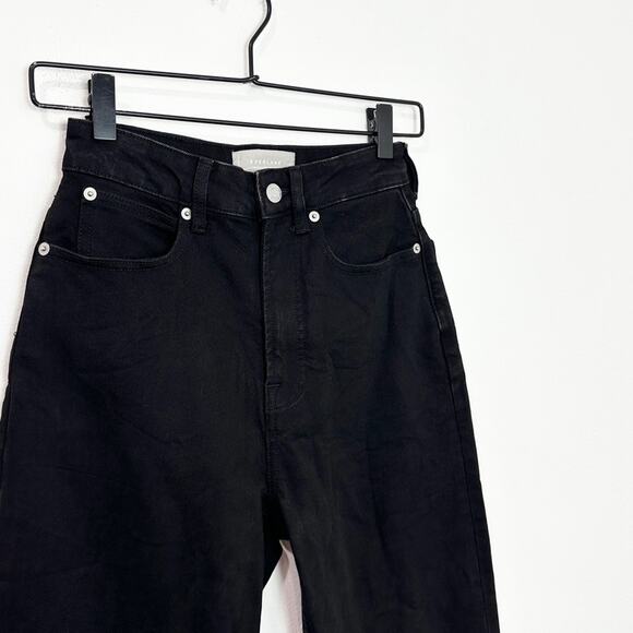 Everlane Black Curvy Way High Rise Straight Leg Jeans Women Size 23 Long - Picture 3 of 7